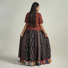 Multicolor - kutch printed 24 kali cotton long skirt 09