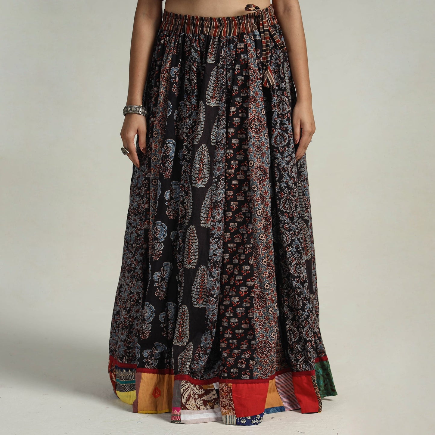 Multicolor - kutch printed 24 kali cotton long skirt 09