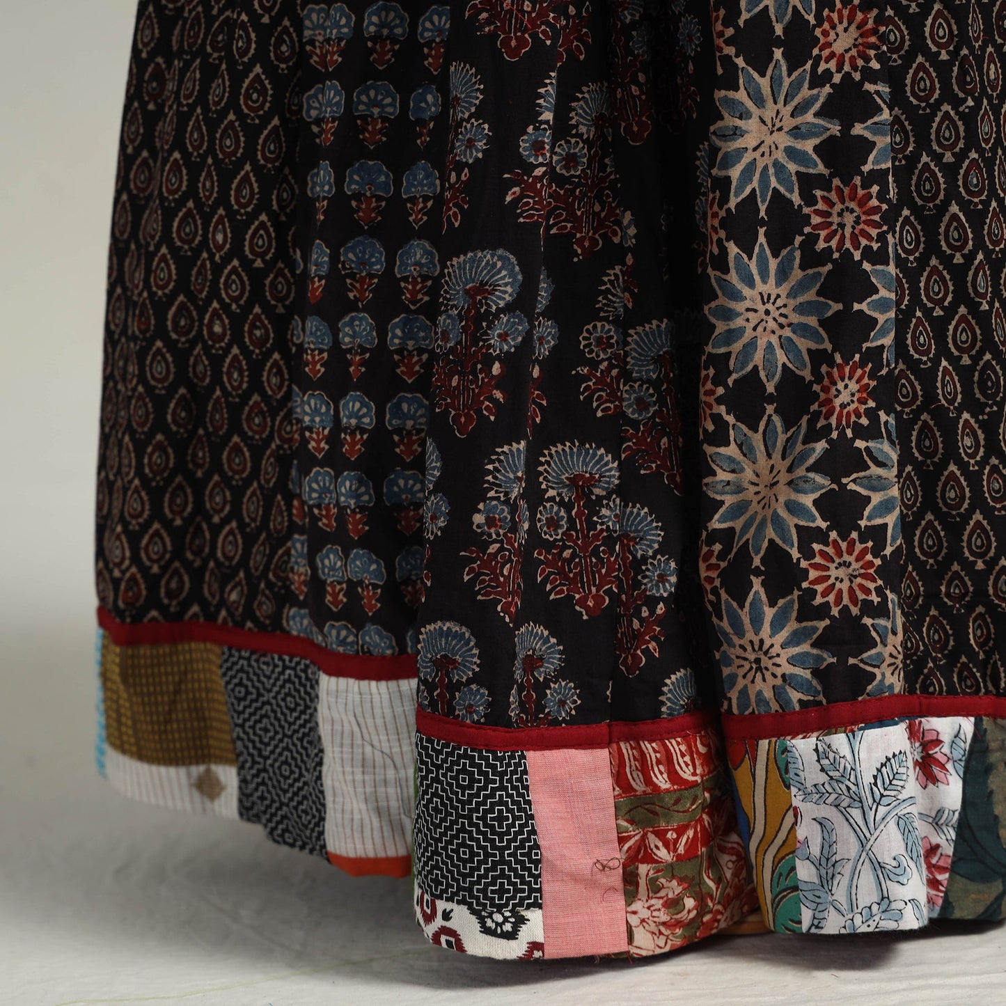 Multicolor - kutch printed 24 kali cotton long skirt 11