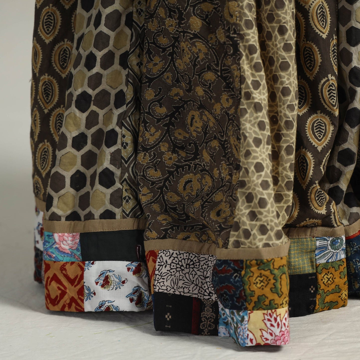 Multicolor - kutch printed 24 kali cotton long skirt 12