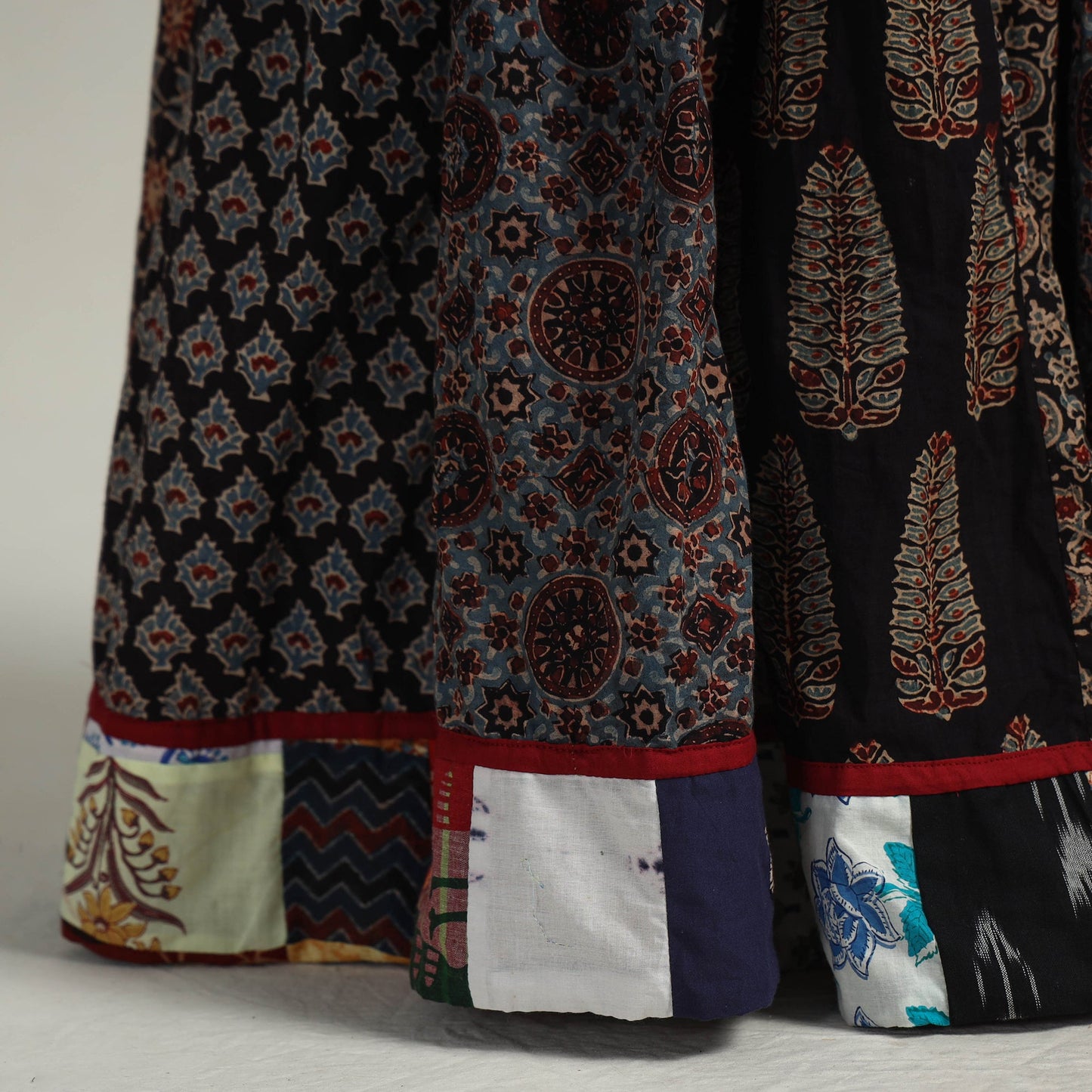 Multicolor - kutch printed 24 kali cotton long skirt 17