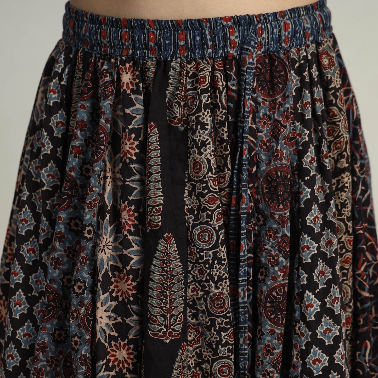 Multicolor - kutch printed 24 kali cotton long skirt 17