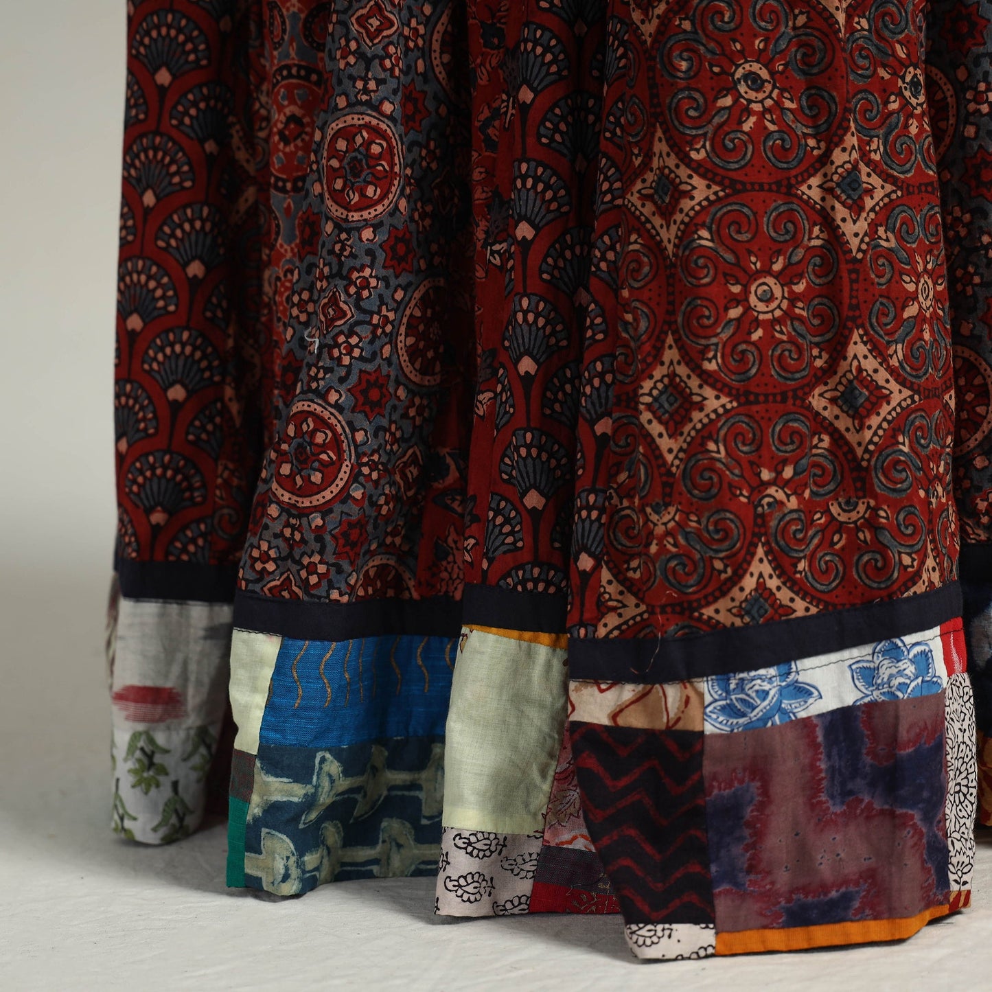 Multicolor - kutch printed 24 kali cotton long skirt 23