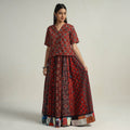Multicolor - kutch printed 24 kali cotton long skirt 23