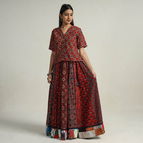 Multicolor - kutch printed 24 kali cotton long skirt 23