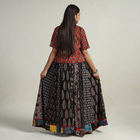 Multicolor - kutch printed 24 kali cotton long skirt 31