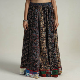 Multicolor - kutch printed 24 kali cotton long skirt 36