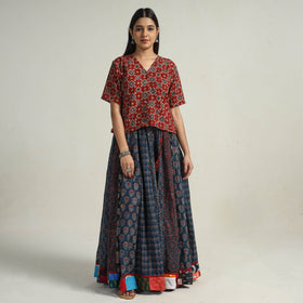 Multicolor - kutch printed 24 kali cotton long skirt 39