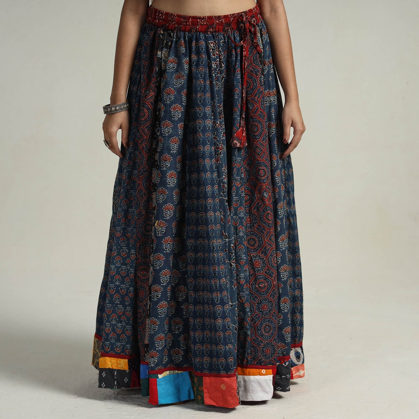 Multicolor - kutch printed 24 kali cotton long skirt 39
