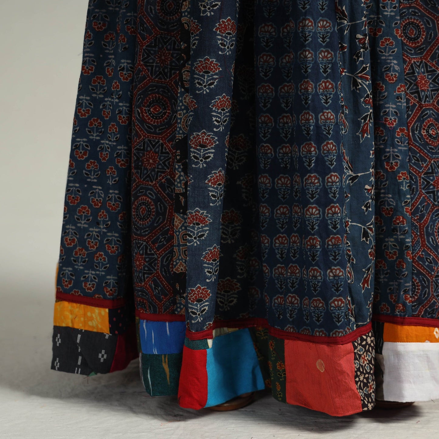 Multicolor - kutch printed 24 kali cotton long skirt 39