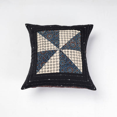 Buy Kutch Tagai Embroidery Ajrakh Cotton Cushion Cover Online at iTokri.com