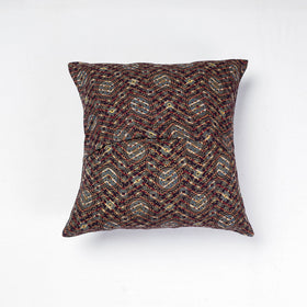 Buy Kutch Tagai Embroidery Ajrakh Cotton Cushion Cover Online at iTokri.com