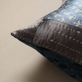 Multicolor - kutch hand embroidery mashru silk cushion