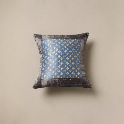 Multicolor - kutch hand embroidery mashru silk cushion
