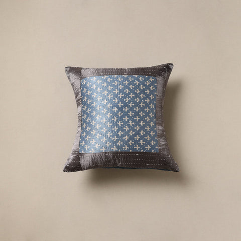 Multicolor - kutch hand embroidery mashru silk cushion