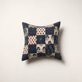 Multicolor - kutch tagai work cotton patchwork cushion