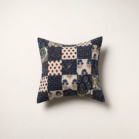 Multicolor - kutch tagai work cotton patchwork cushion