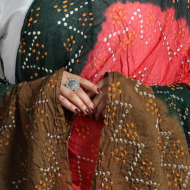 Multicolor - kutch tie-dye cotton bandhani dupatta 01