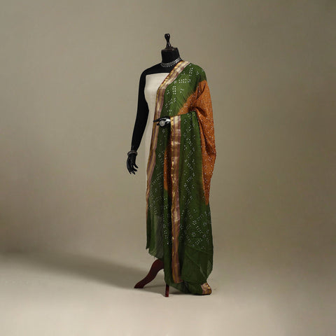 Kutch tie-dye cotton bandhani dupatta 02 - handcrafted