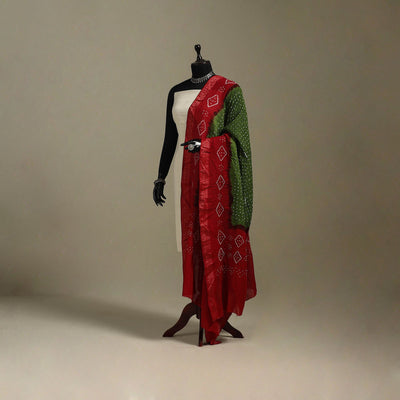 Kutch tie-dye cotton bandhani dupatta 09 - handcrafted
