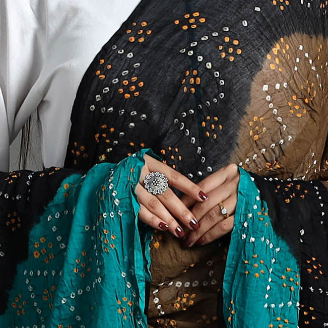  Authentic Multicolor Bandhani Cotton Dupatta 