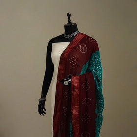 Kutch tie-dye cotton bandhani dupatta 19 - handcrafted
