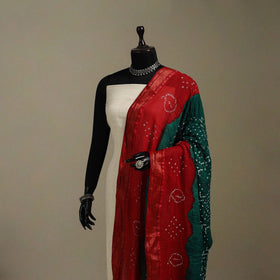 Kutch tie-dye cotton bandhani dupatta 21 - handcrafted