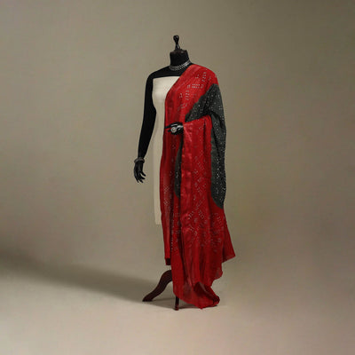 Kutch tie-dye cotton bandhani dupatta 24 - handcrafted