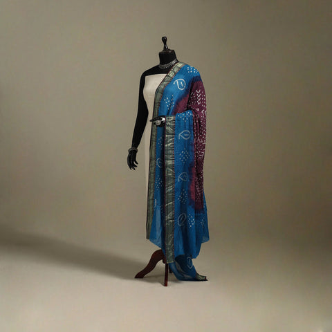 Kutch tie-dye cotton bandhani dupatta 32 - handcrafted