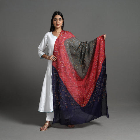 Shop Authentic Multicolor Bandhani Cotton Dupatta Online
