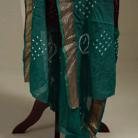 Kutch tie-dye cotton bandhani dupatta 43 - handcrafted