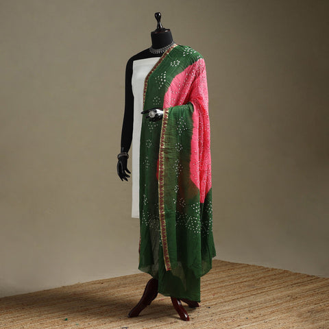 Kutch tie-dye cotton bandhani dupatta with border 49