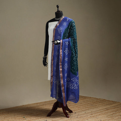 Kutch tie-dye cotton bandhani dupatta with border 56