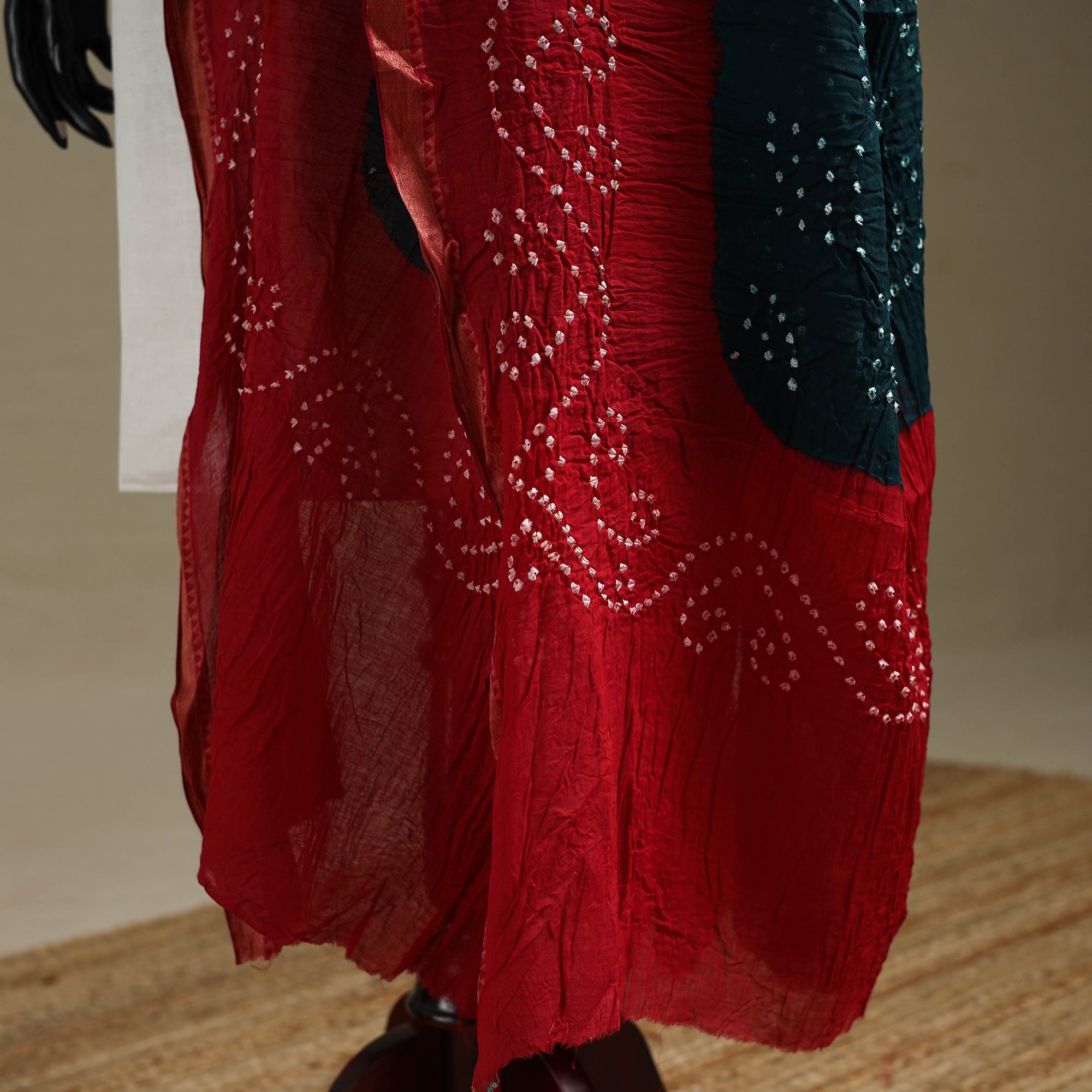 Kutch tie-dye cotton bandhani dupatta with border 61