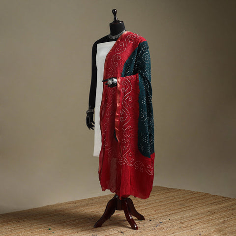 Kutch tie-dye cotton bandhani dupatta with border 61
