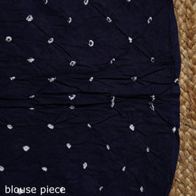 Red - kutch tie-dye cotton bandhani saree 28 - handcrafted