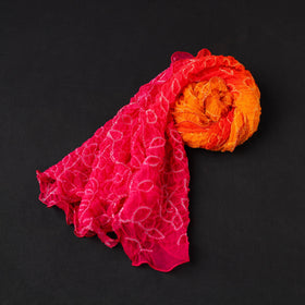 Multicolor - kutch tie & dye georgette bandhani stole 04