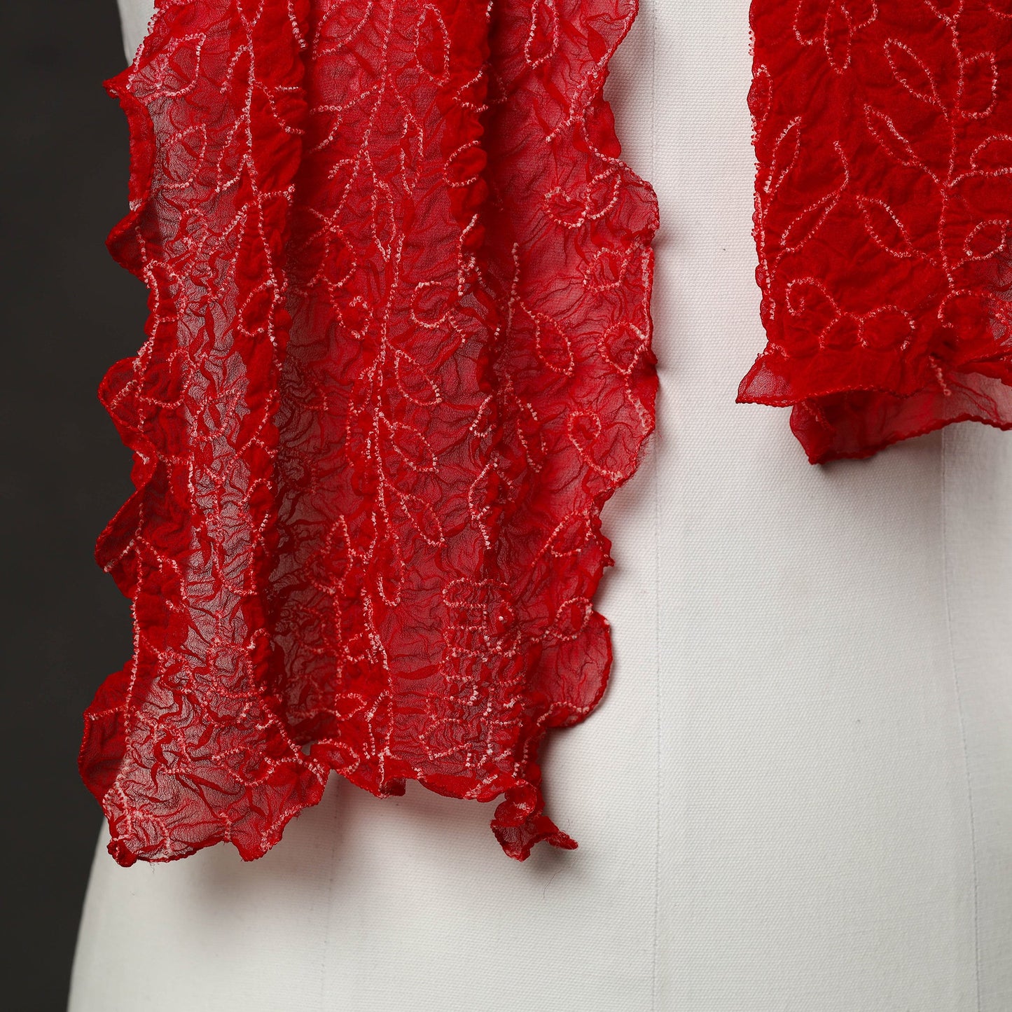 Multicolor - kutch tie & dye georgette bandhani stole 06