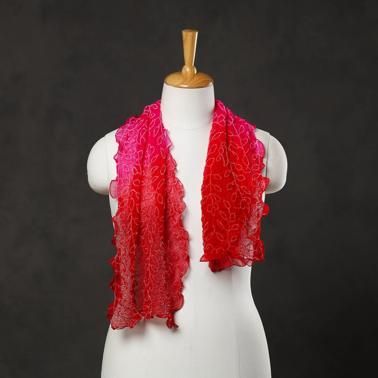 Multicolor - kutch tie & dye georgette bandhani stole 06