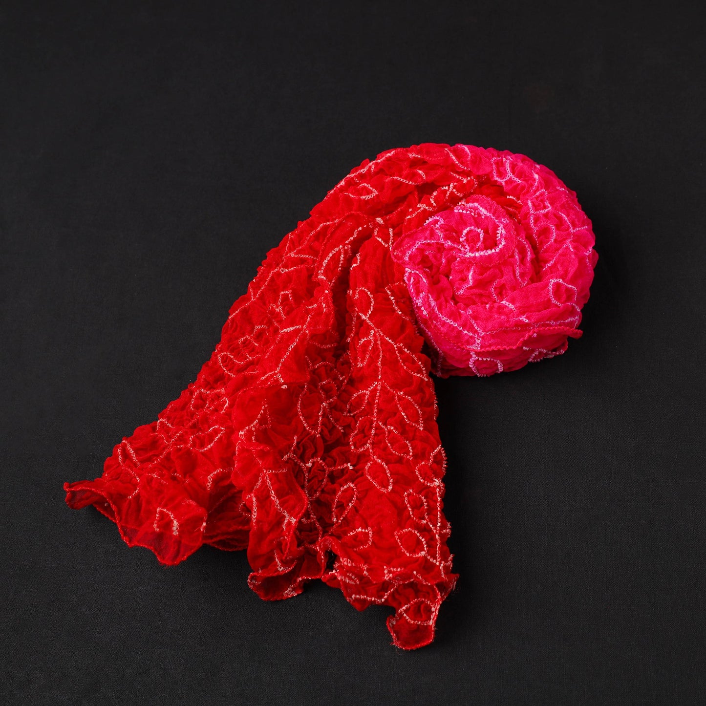 Multicolor - kutch tie & dye georgette bandhani stole 06