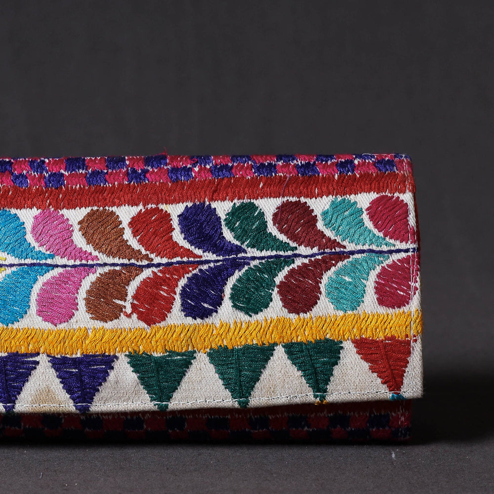 Multicolor Kutchi Embroidery Handmade Clutch Wallet