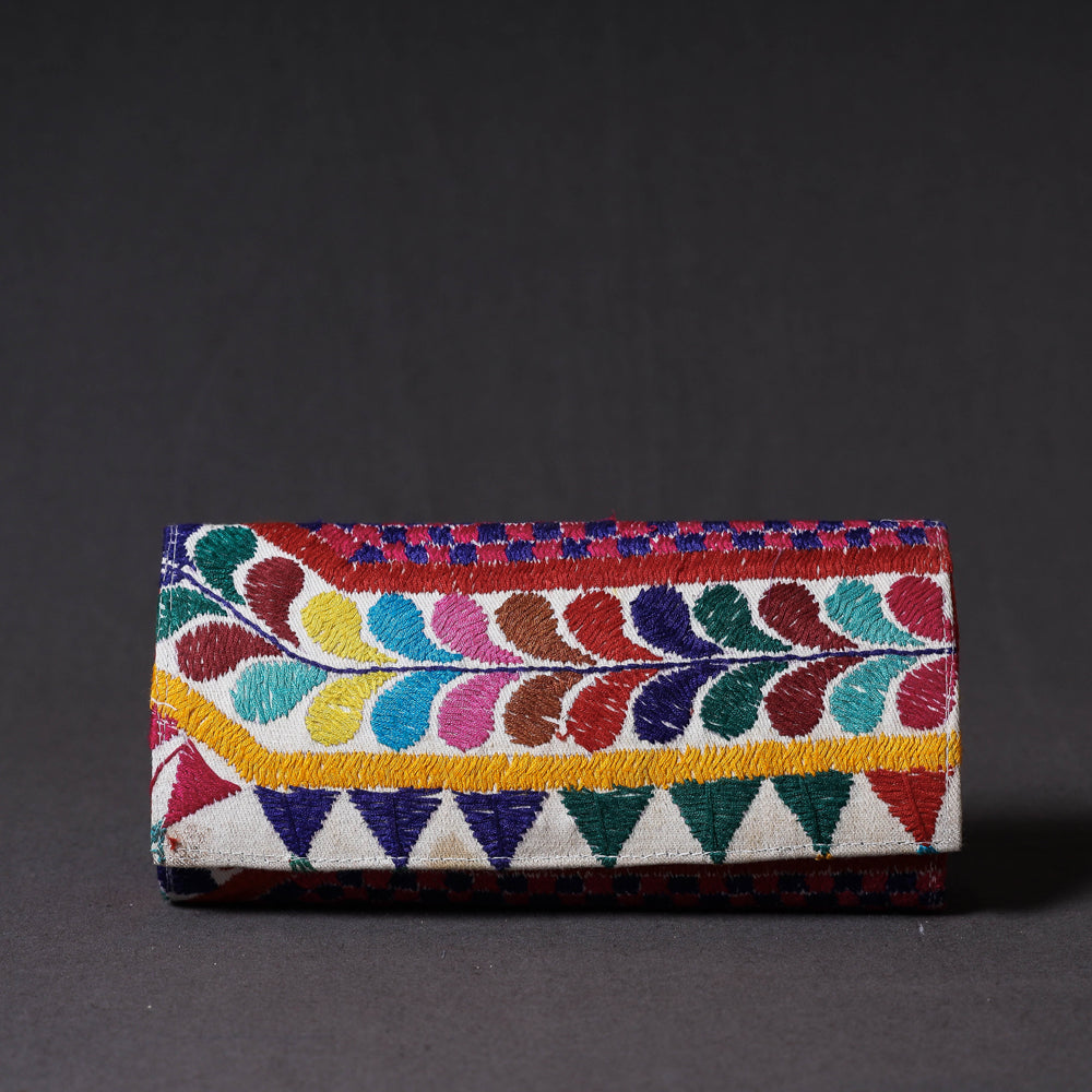 Multicolor Kutchi Embroidery Handmade Clutch Wallet