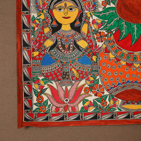 Handpainted madhubani painting by hira devi (15 x 22 in) 26