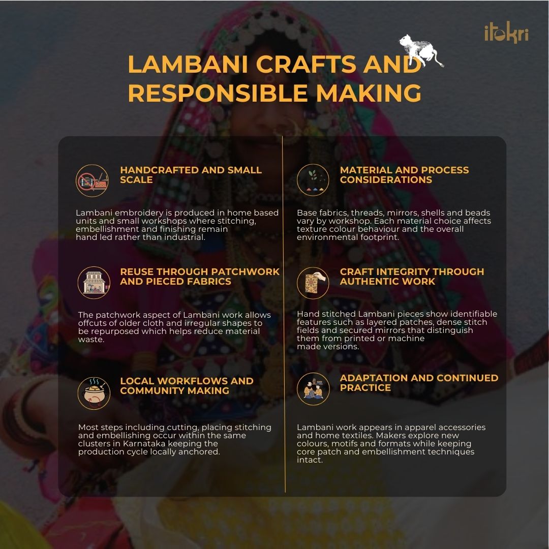 Multicolor - lambani hand embroidery cotton adjustable