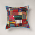 Buy Lambani Mirror Work Patchwork Cotton Cushion Cover (16 x 16 in) Online at iTokri.com