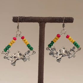 Multicolor - lavina wooden beads earrings with german