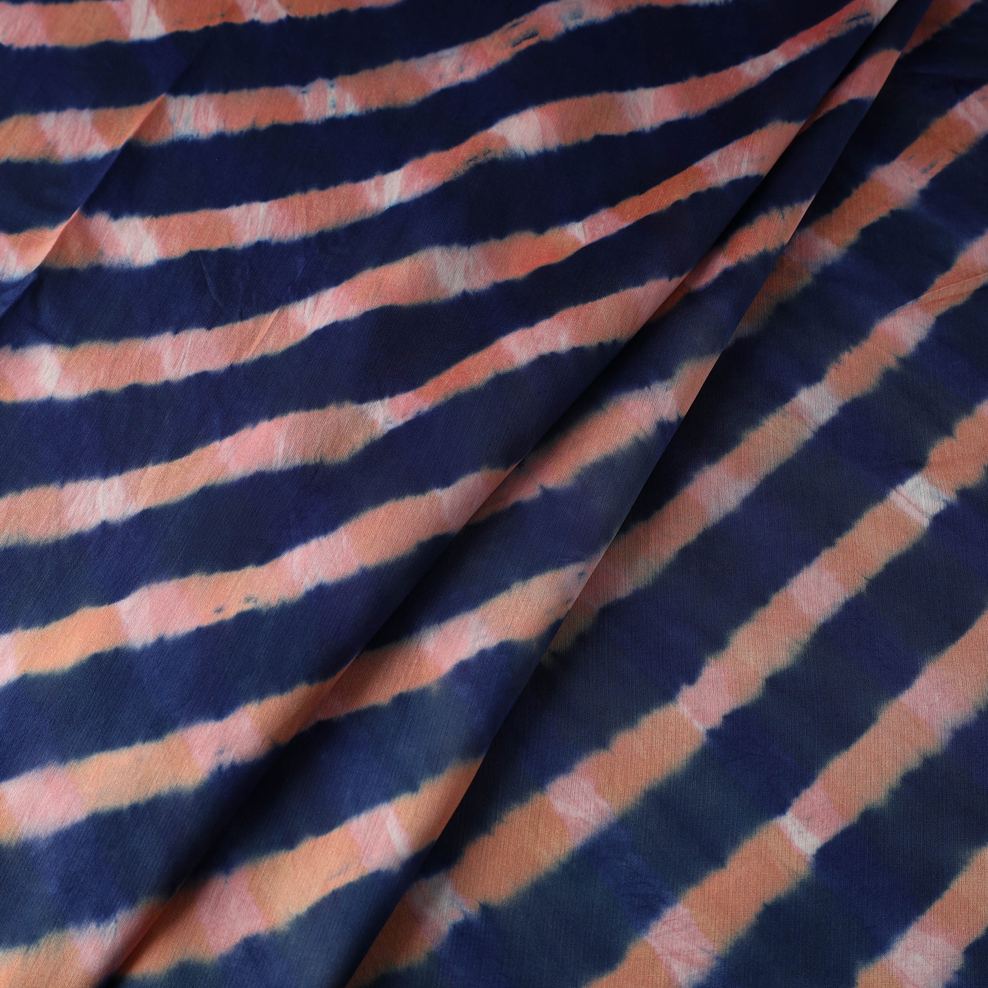 Multicolor - Leheriya Tie-Dye Mothra Chanderi Silk Fabric 21