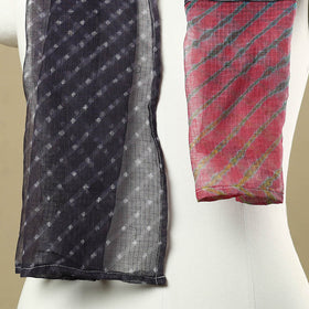 Buy  Leheriya Tie-Dye Patchwork Multicolor Kota Doria Cotton Stole 03 Online at iTokri.com 