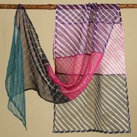 Multicolor leheriya tie-dye patchwork kota doria cotton