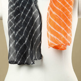 Multicolor leheriya tie-dye patchwork kota doria cotton